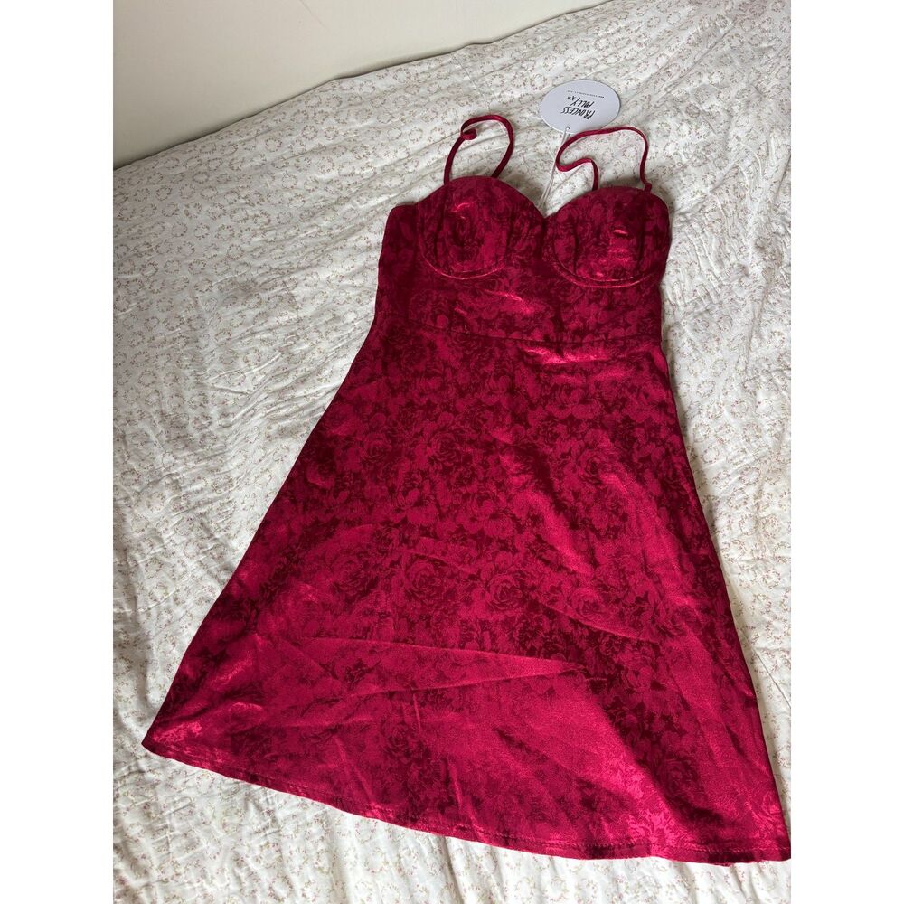 Princess Polly Diva Mini Dress in Deep Red Brand New With Tags Size US 0